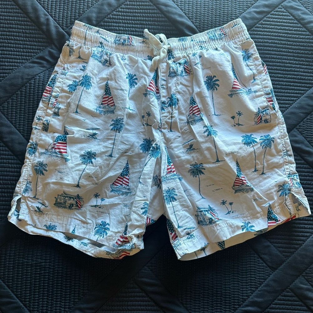 White American Flag Shorts